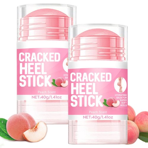 MOC LINK 60% Urea Cream plus 2% Salicylic Acid - 1.41 * 2 oz Urea Foot Hand Cream Stick for Removing and Smoothing Cracked Hands Elbows Feet Knees, Moisturizes and Hydrates the Dry Skin, Peach Scent