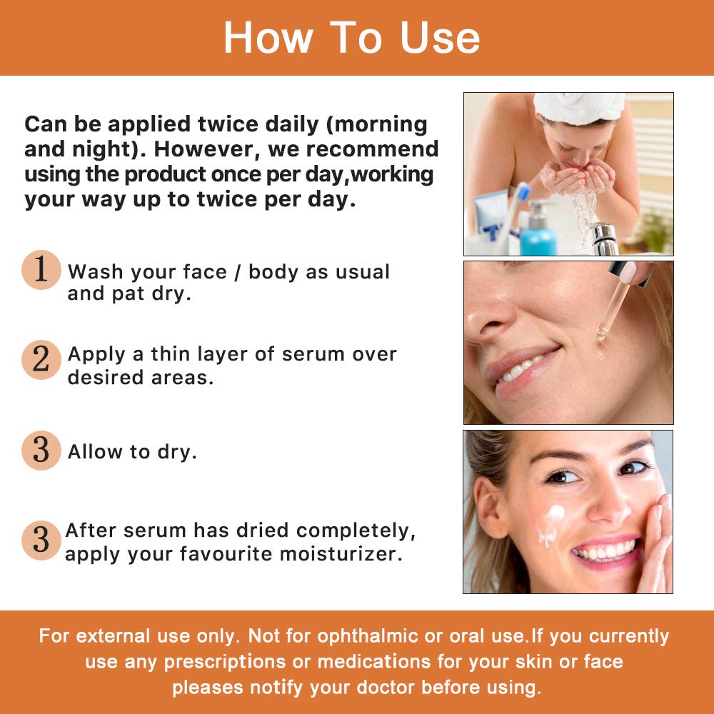 Premium 20% Vitamin C Serum For Face - (3PACK) with Hyaluronic Acid, Retinol & Amino Acids - Boost Skin Collagen,Hydrate & Plump Skin, Anti Aging & Wrinkle Facial Serum