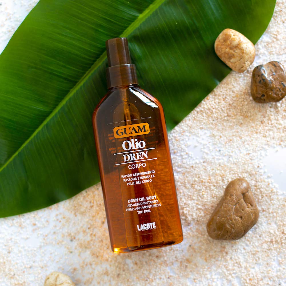 Guam Anti-cellulite Massaging Body Oil Reducing Water Retention and Swelling | Natural Body Oil Spray for Cellulite | Draining and Revitalizing Female Body Oil Beauty