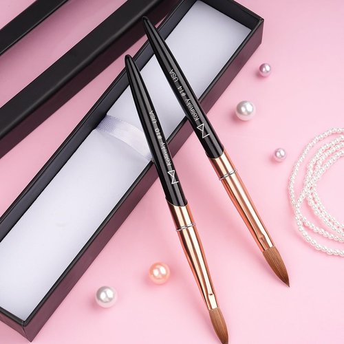 M – Regal 100% Kolinsky Acrylic Nail Brush | Professional Acrylic Nail Sculpting & Application Brush | Premium Nail Art Tool for Nail Technicians & Artists (#10)