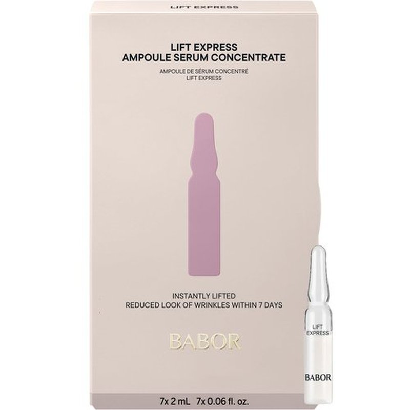 BABOR Lift Express Ampoule Concentrate, Instant Lifting Effect Fills Lines and Wrinkles Up To 6 Hours, Smoothing Skincare Capsule, Anti Aging Serum, Increase Firming & Elasticity, 7 Treatments