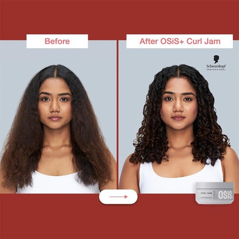 OSiS+ Curl Jam Curl Cream 5oz – Curl Defining Cream for Curly & Coily Hair, Frizz Control, Moisturizing, Lightweight Hold & Humidity Protection