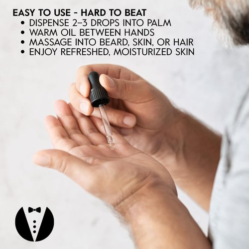 GROOM Forest Scented Beard Oil for Men - Woodsy Conditioner & Moisturizer | Lightweight, Non-Greasy | 1 oz