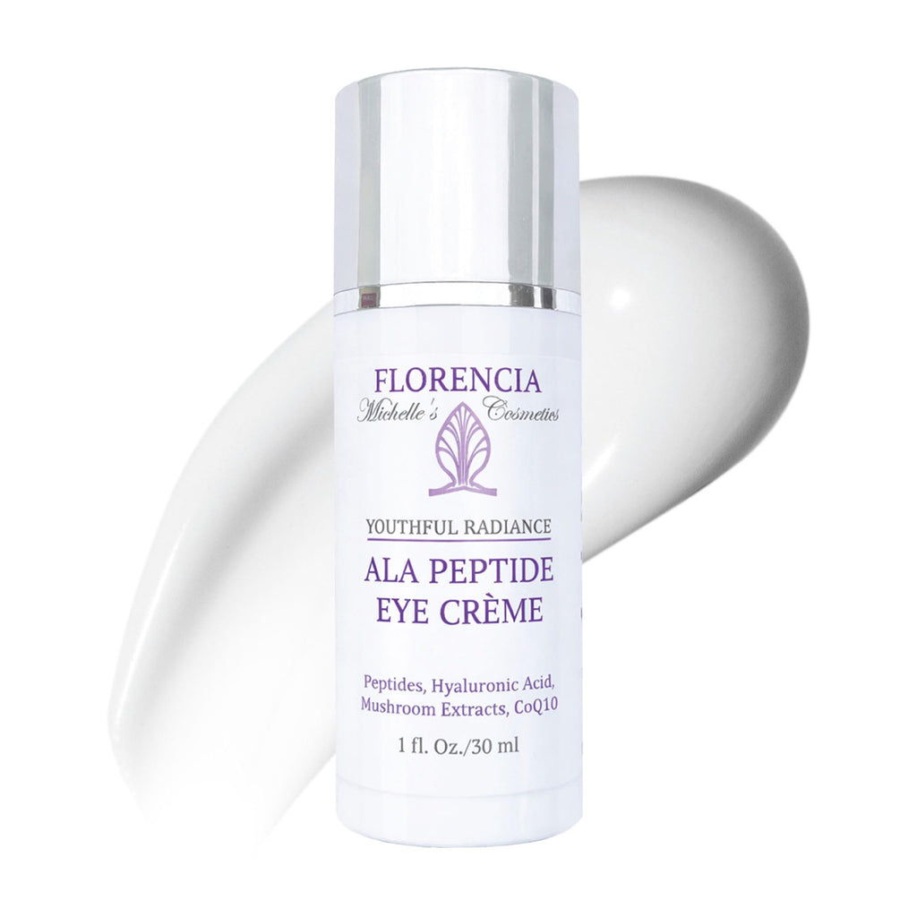 Florencia ALA Peptide Eye Cream – Soothing, Hydrating, Brightening, Nourishing Under Eye Moisturizer to Reduce Fine Lines, Dark Circles with Peptides, Hyaluronic Acid & Alpha Lipoic Acid – 1 Oz
