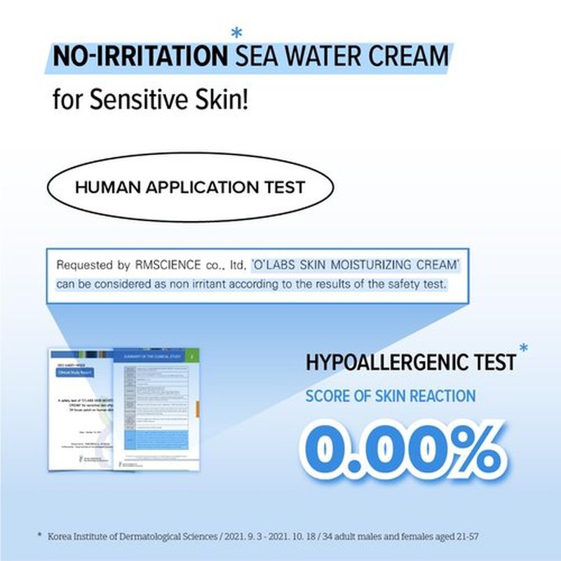 O'LABS Skin Moisturizing Cream - Anti-Aging Facial Cream with Deep Sea Water | 60ml / 2.02 fl. oz.