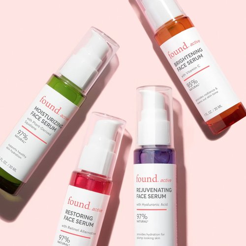Found Active Restoring Face Serum with Bakuchiol Retinol Alternative, Refines the Look of Uneven Texture, Rich Antioxidants Improve the Appearance of Fine Lines & Wrinkles, 1 Fl Oz