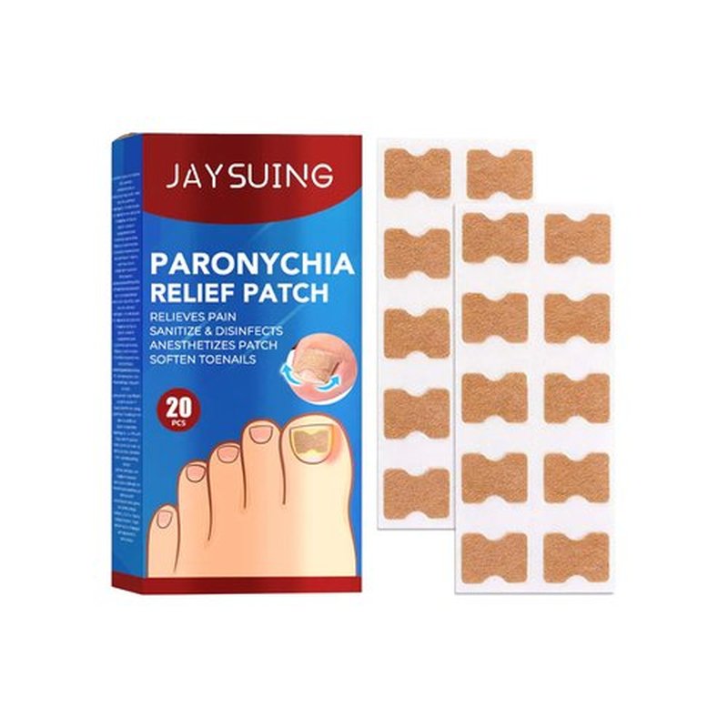 20 Patches Fungal Nail Repair for Toenail Restoration, Treats Thick, Damaged, Discolored or Falling Off Toenails, 8-Hour Intensive Treatment, Includes Nail Care Bandages