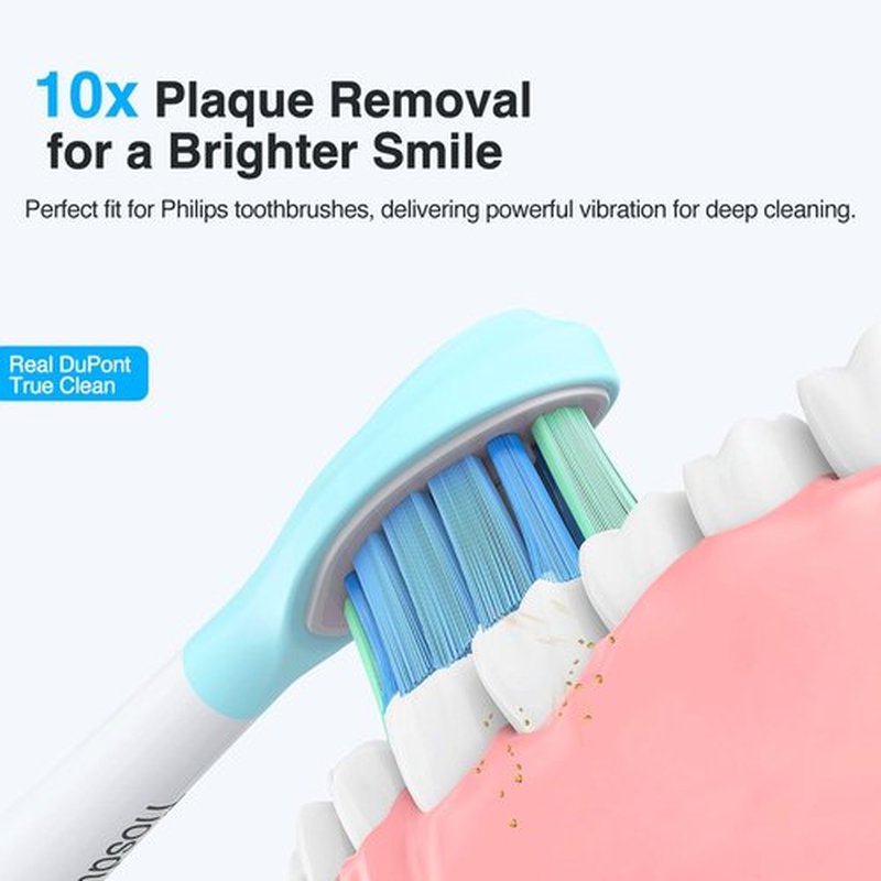 Philips Sonicare Replacement Toothbrush Heads - C3, A3, 4100 Compatible - 12 Pack for Superior Cleaning
