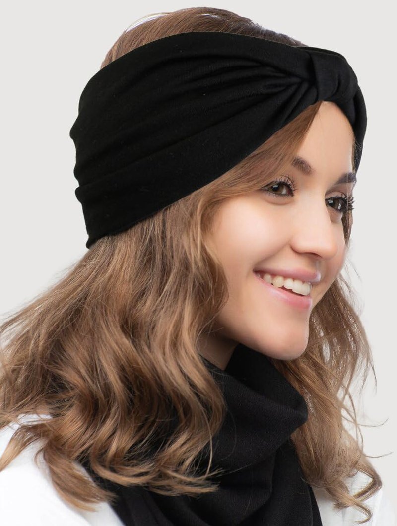 Wide Headbands for Women Black Stylish Head Wraps Multi Styles, Fashion Non Slip Head Bands for Women's Hair Thick Hairbands Extra Large African Sport Yoga Turban Headband Hair Accessories, 3 Packs