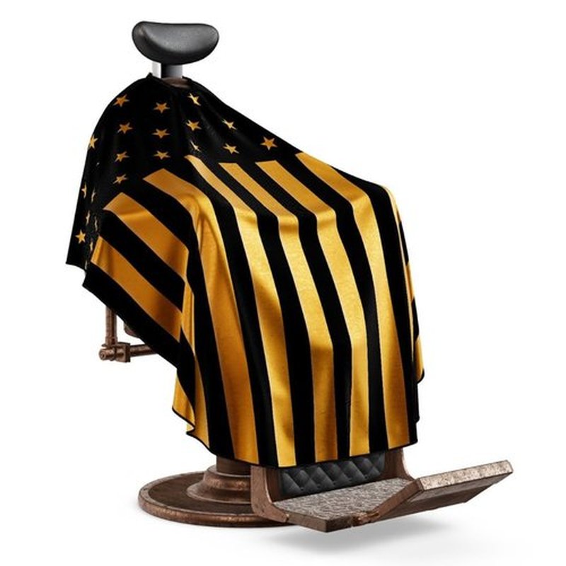 Barber Cape for Men Hair Cutting Cape - Snap colar (Snap Collor)