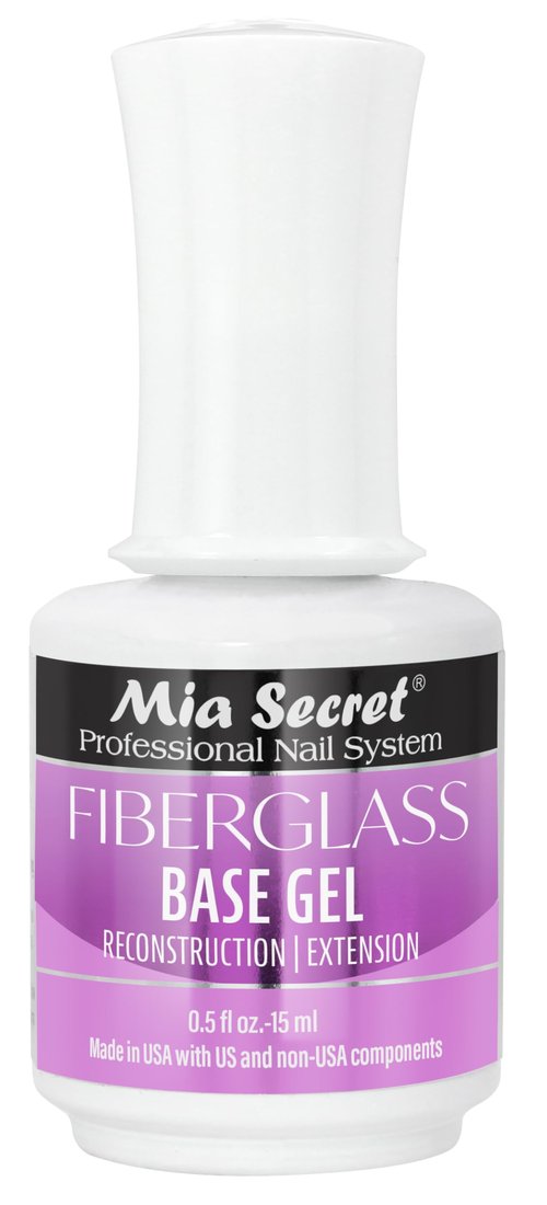 Mia Secret Fiber Glass Base Gel MADE IN USA 0.5 Fl Oz. DIY Home and Nail Salon Soak Off Gel Base