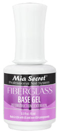 Mia Secret Fiber Glass Base Gel MADE IN USA 0.5 Fl Oz. DIY Home and Nail Salon Soak Off Gel Base