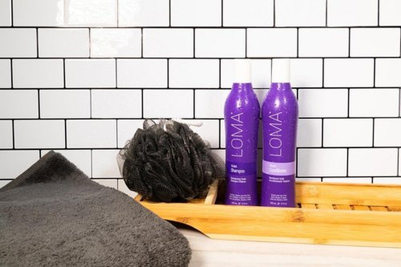 Loma Hair Care Violet Shampoo - Vanilla Bean & Blood Orange | 12 Fl Oz for Brighter Blonde Hair