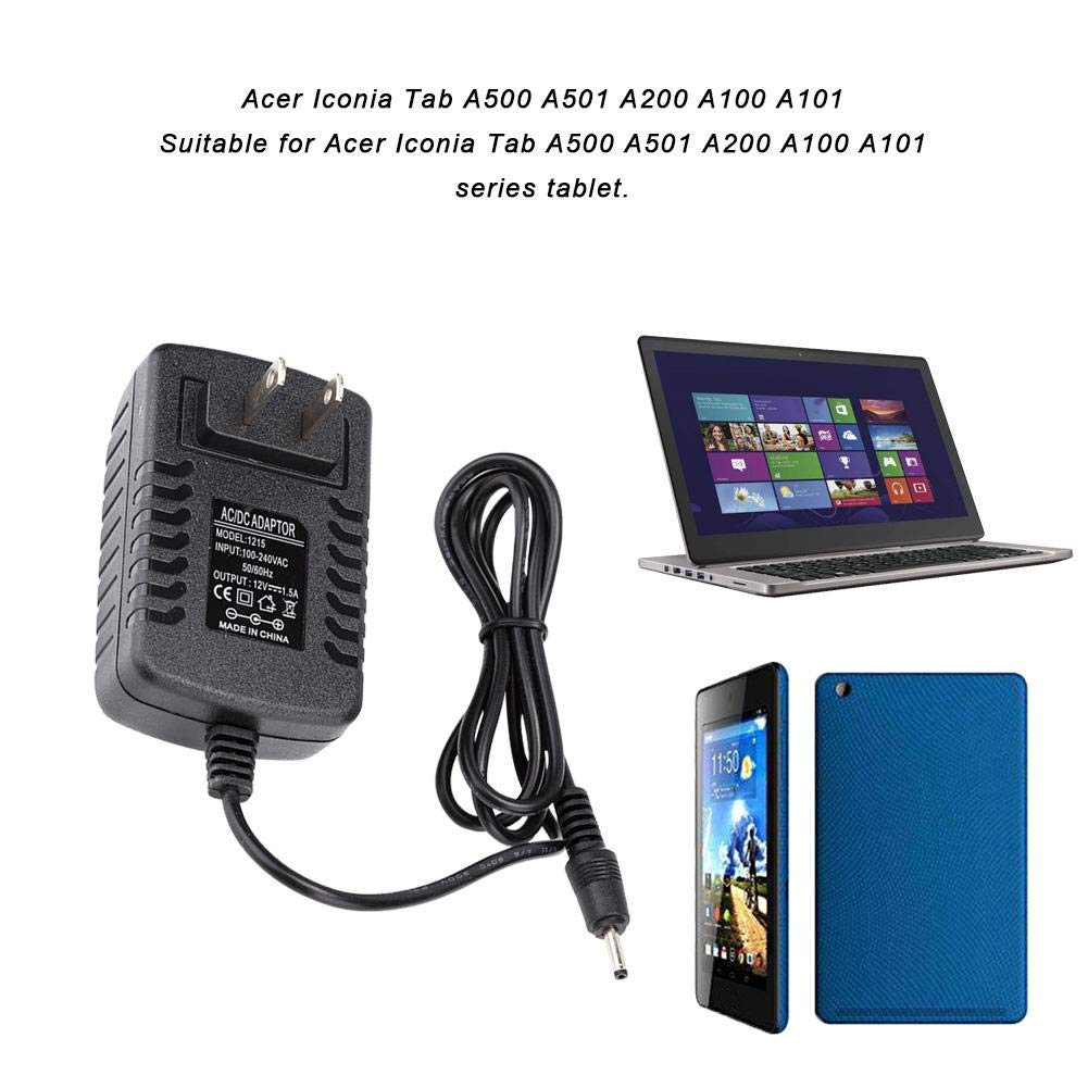 Zopsc Universal Power Adapter 12V 1.5A Tablet Charger Adapter for Iconia Tab A500 (US Plug)