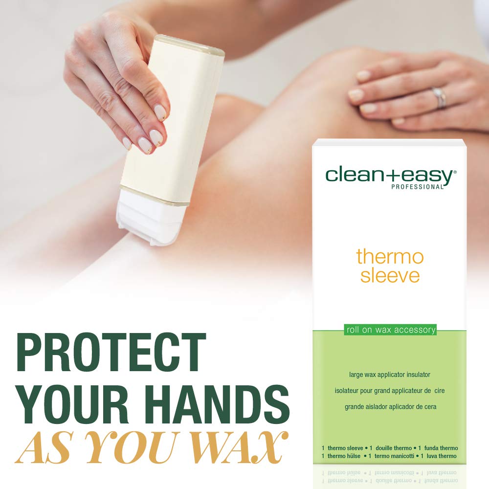 Clean + Easy Thermo Sleeve Roll On Wax Holder for Refill Cartridges, Wax Applicator Insulator, For Professional and Personal Use, 1 pc