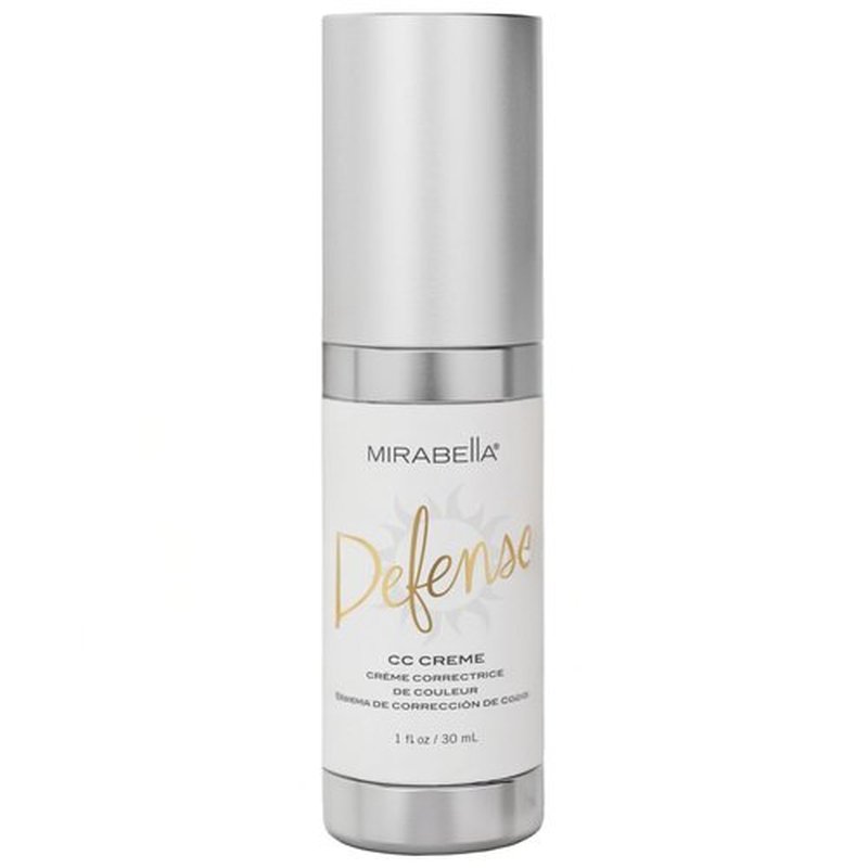 Mirabella Defense CC Creme Full Coverage Foundation with SPF 20, CC Cream Foundation with Sunscreen & Hyaluronic Acid, Oil Control with Salicylic Acid - Fair
