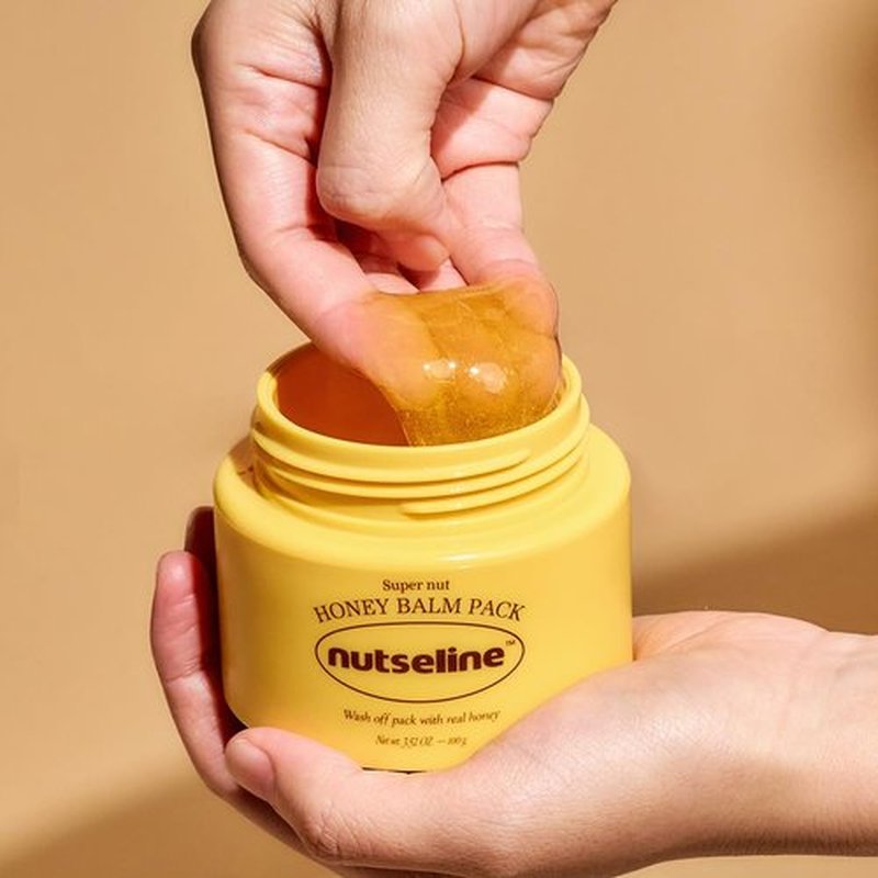 Nutseline Honey Balm Pack 100ml Korean Skin Care– 5-Minute Wash-Off Hydrating Honey Face Mask, Spatula Included, Moisturizing & Nourishing, Korean Skincare, Suitable for Dry & Dehydrated Skin
