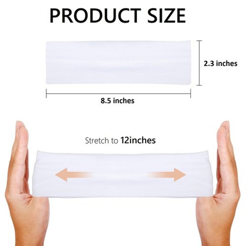 Huachi Headbands for Women Non Slip 16 Pack Elastic Sports Hair Bands for Women, Soft Cotton Cloth Headband for Workout Yoga Fashion Hair Accessories, Black White Gray Trendy Head Bands
