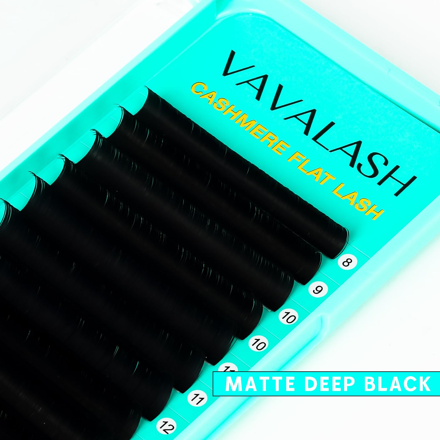 VAVALASH Cashmere Ellipse Flat Lashes 0.15 0.2mm C D Curl 6-17mm Soft Lightweight Classic Lash Extensions Matte Split Tip Natural Eyelash Extensions Professional Salon Use(0.15-C-8-15mm)