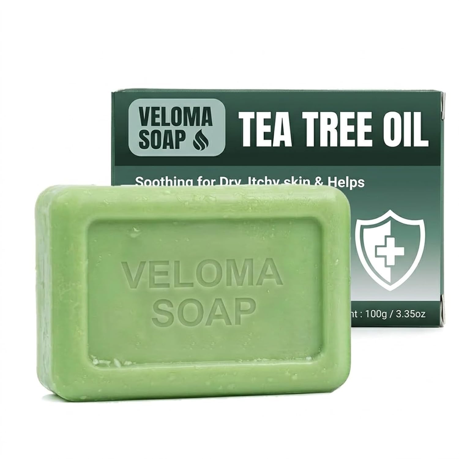 DERMA MUSE Veloma Antifungal Soap,Veloma Soap,with Tea Tree Oil & Coconut Oil & Witch Hazel, Deep Pore Cleansing,Supports Clear, Healthy-Looking Skin (1PCS)