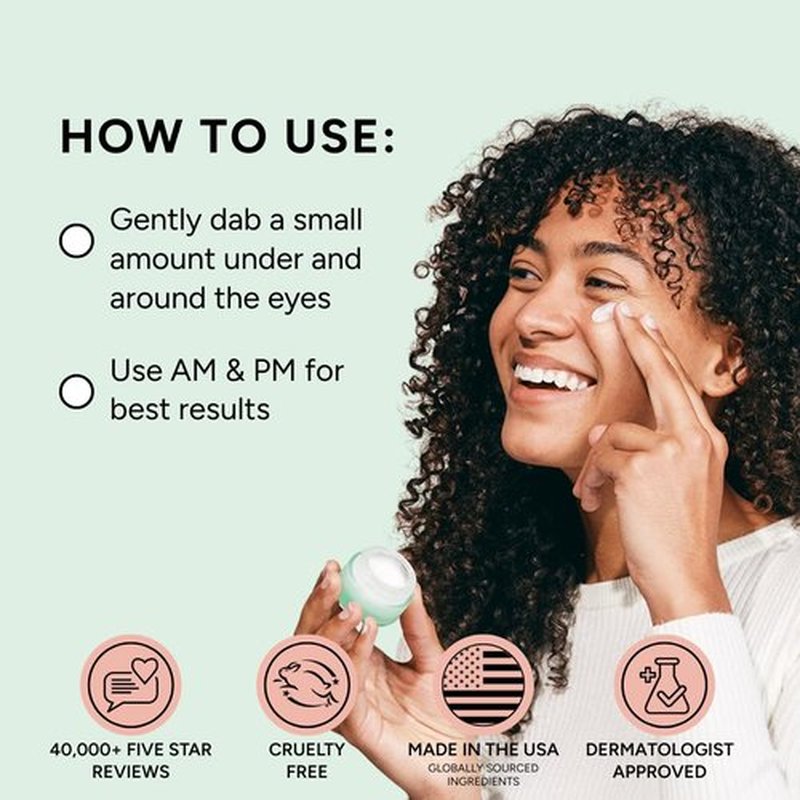 Eight Saints All-In Eye Cream - Natural Anti-Aging Treatment for Puffiness & Dark Circles | 0.5 Oz