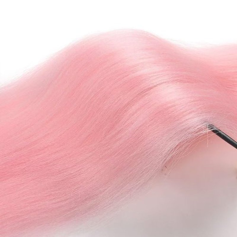 Pre stretched Braiding Hair 26 Inch Pink Braiding Hair Extensions Yaki Braids Hair Hot Water Setting Synthetic Easy Hair Colored Braiding Hair Crochet Hair (26 Inch,3 Packs,Light Pink#)