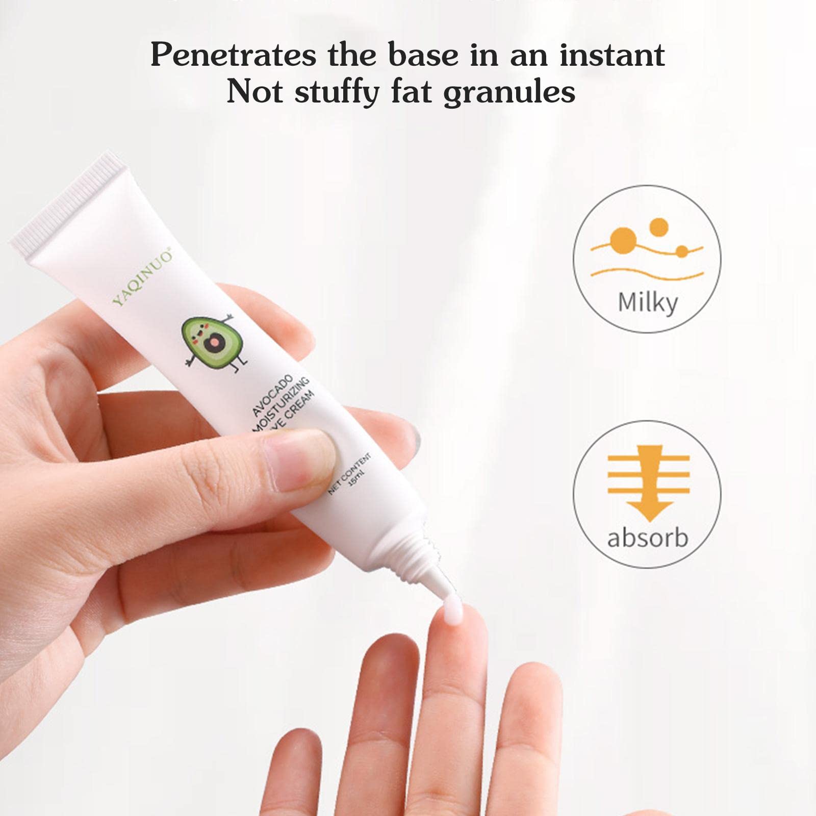 gcdat Avocado Hydrating Eye Cream Elastic Moisturizing Eye Cream Remove Pouches Dark Circles Anti-Wrinkle Diminishing Eye Lines Lifting Firming