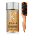 Slick Back Hair Brush & Hair Wax Stick Set for Women & Kids, Boar Bristle Brush for Sleek Sectioning & Parting, Wax Stick Control, Smooth Flyaways & Baby Hairs air Pomade Stick