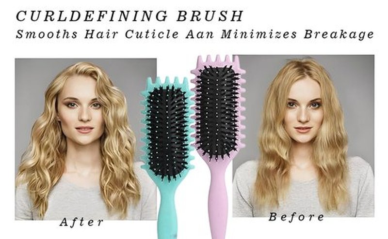 Curly Hair Brush,2025 Curly Hair Products Curl Defining Brush, Bounce Defining Hair Shaping for Women Men