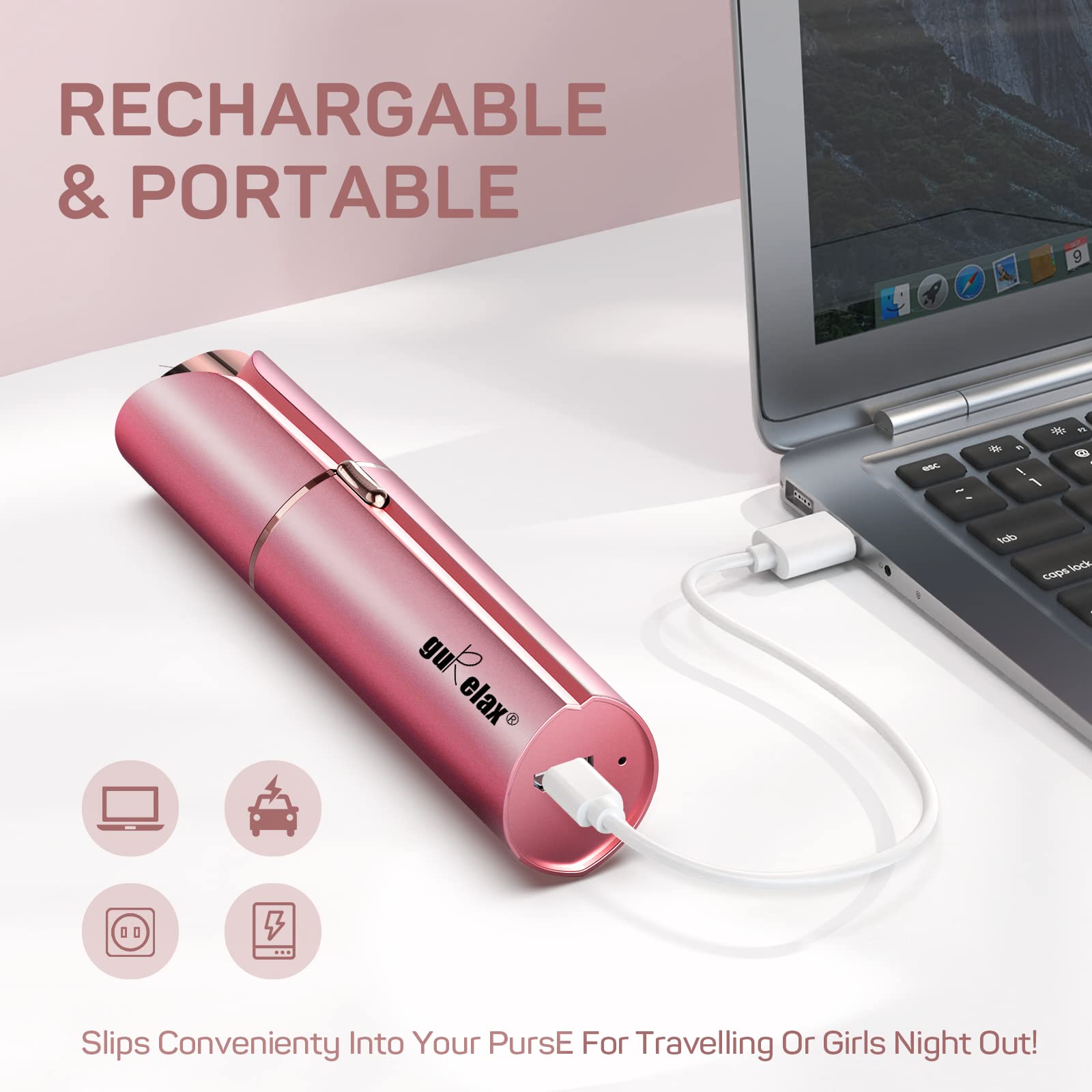 Facial Hair Removal for Women, Gurelax Facial Hair Remover, Electric Face Shaver, Painless Hair Removal Device for Lip, Chin with a Velvet Bag