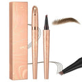 Skiennix Microblading Eyebrow Pen - Waterproof 4-Tip Pencil for Natural Makeup | Dark Brown
