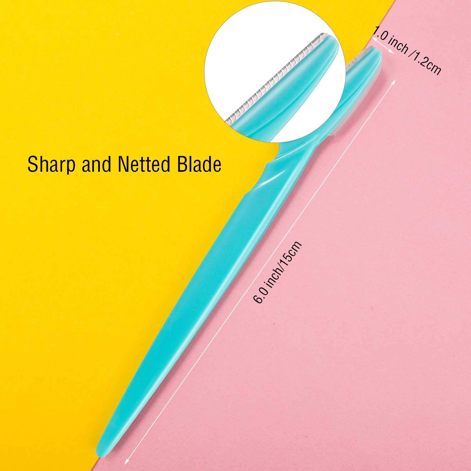 Boao 60 Pieces Eyebrow Razor Shaver Dermaplaning Tool Hair Shavers for Women and Man Face Microblades Shaper Trimmer with Precision Cover Skincare Party Favors