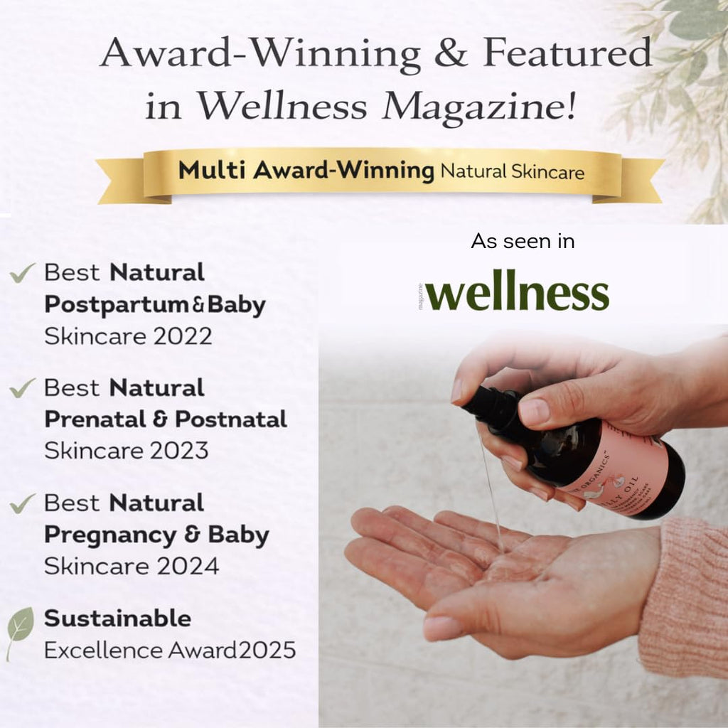 Organic Perineal Massage Oil Spray by Irene Organics for Pregnancy and Postpartum - Prevention for Perineum Tearing, All Natural, Pregnancy Third Trimester Must Haves for Childbirth