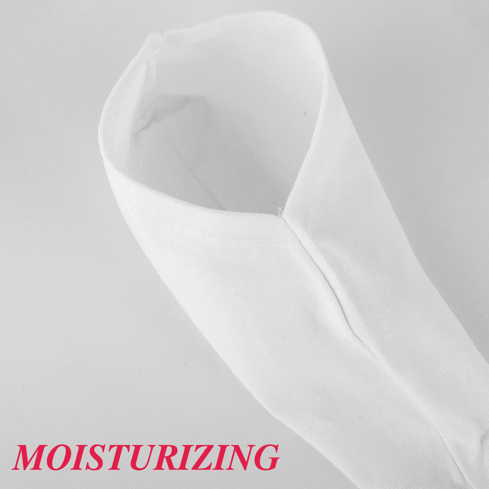 10-Pack White Spa Cotton Socks, Reusable Hydrating Socks, Cotton Blend Breathable Foot Mask Sleeves for Dry, Cracked Feet Relief, Overnight Moisturizing Foot Care, Home SPA Therapy