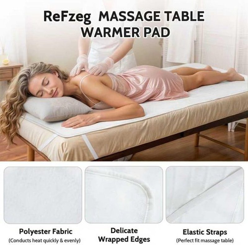 Skiennix Massage Table Warmer - Professional Heating Pad with 4 Heat Settings | 30" x 71" Size, Auto-Off & Overheat Protection