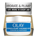 Olay Hyaluronic Acid Face Mousturizer, Plump & Hydrate, Fragrance-Free - Hydrating Gel for Dry Skin Retain & Replenish Moisture, with Niacinamide, Non-Greasy, 2 Oz