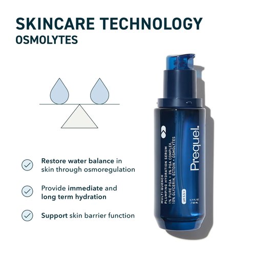 Prequel Skin Multi-Quench Hydration Serum - Intensive Moisturizing for Dry Skin | 1.7oz