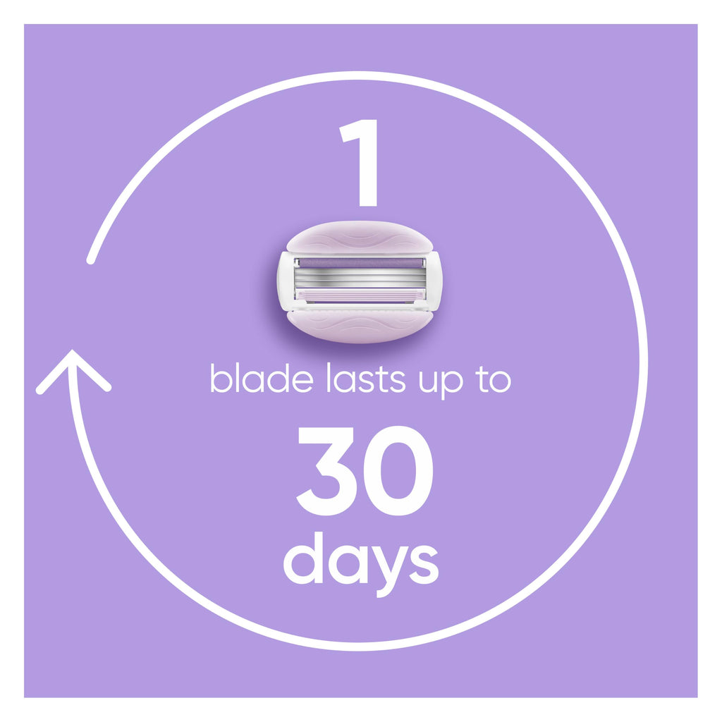 Gillette Venus ComfortGlide Freesia Women's Razor Refills, 6 Refill Cartridges, Fits Venus Reusable Razor Handles, 3-Bladed with Built-in Shave Gel Bars