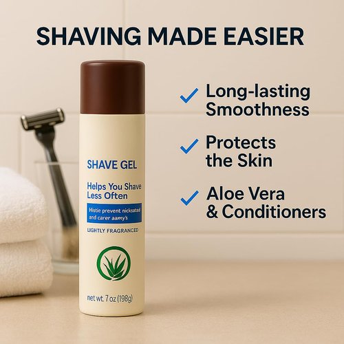 Regine Switzerland Shaving Gel - Aloe Infused, Lightly Scented, 7 oz for Men & Women