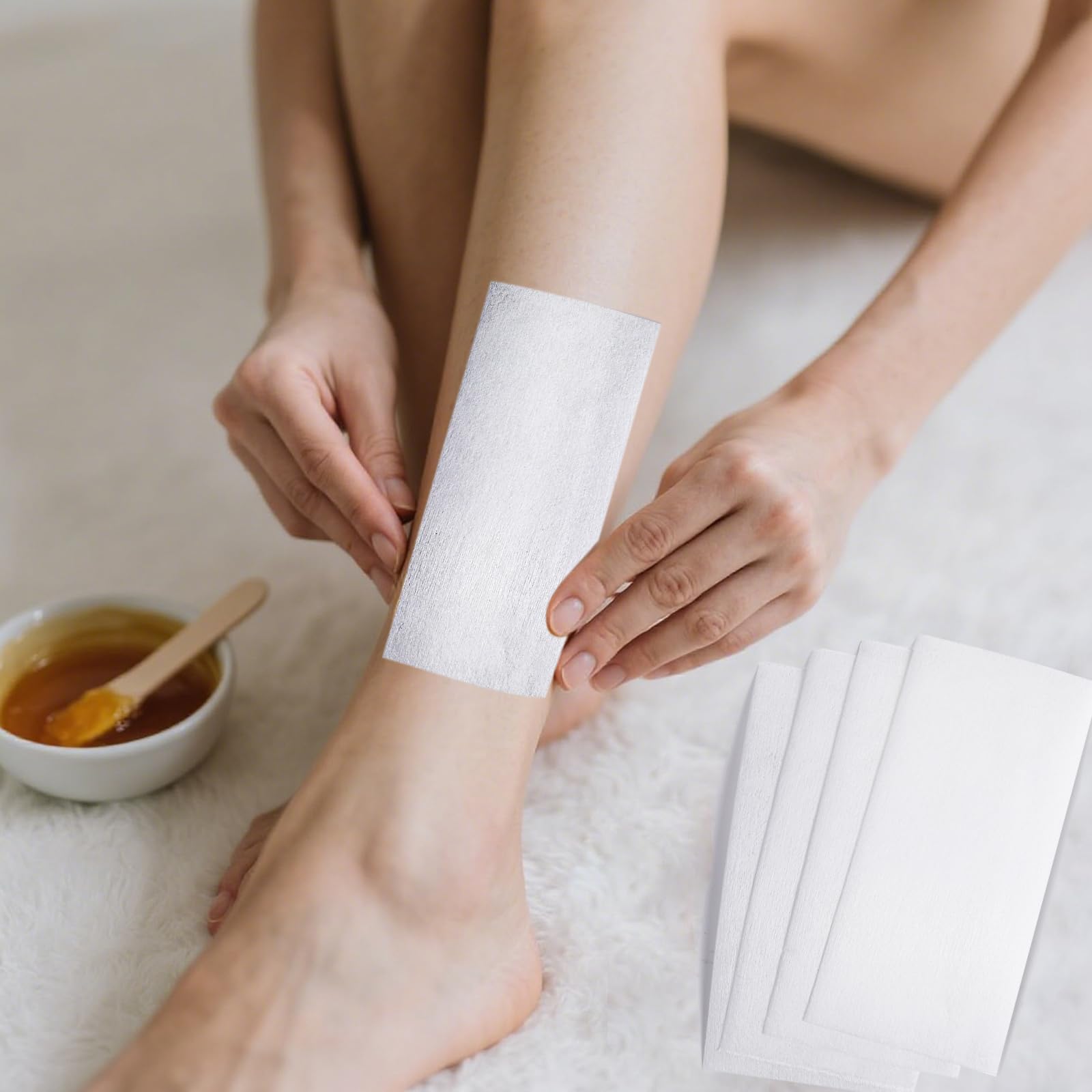 30 Pcs Wax Strips for Hair Removal 2.5'' x 7.5'' Non Woven Body and Facial Wax Strips Paper, Beauty Waxing Strip for Leg Face Chest Back and Bikini (30 Pcs)