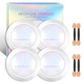 Ownest 4 Pcs Neon Chrome Nail Powder, Unicorn Chrome Nails Glitter Pigment, Aurora Iridescent Powder Pigment for Nails, Opal Pearl Mica Powders, Chameleon Pearl Manicure Pigment