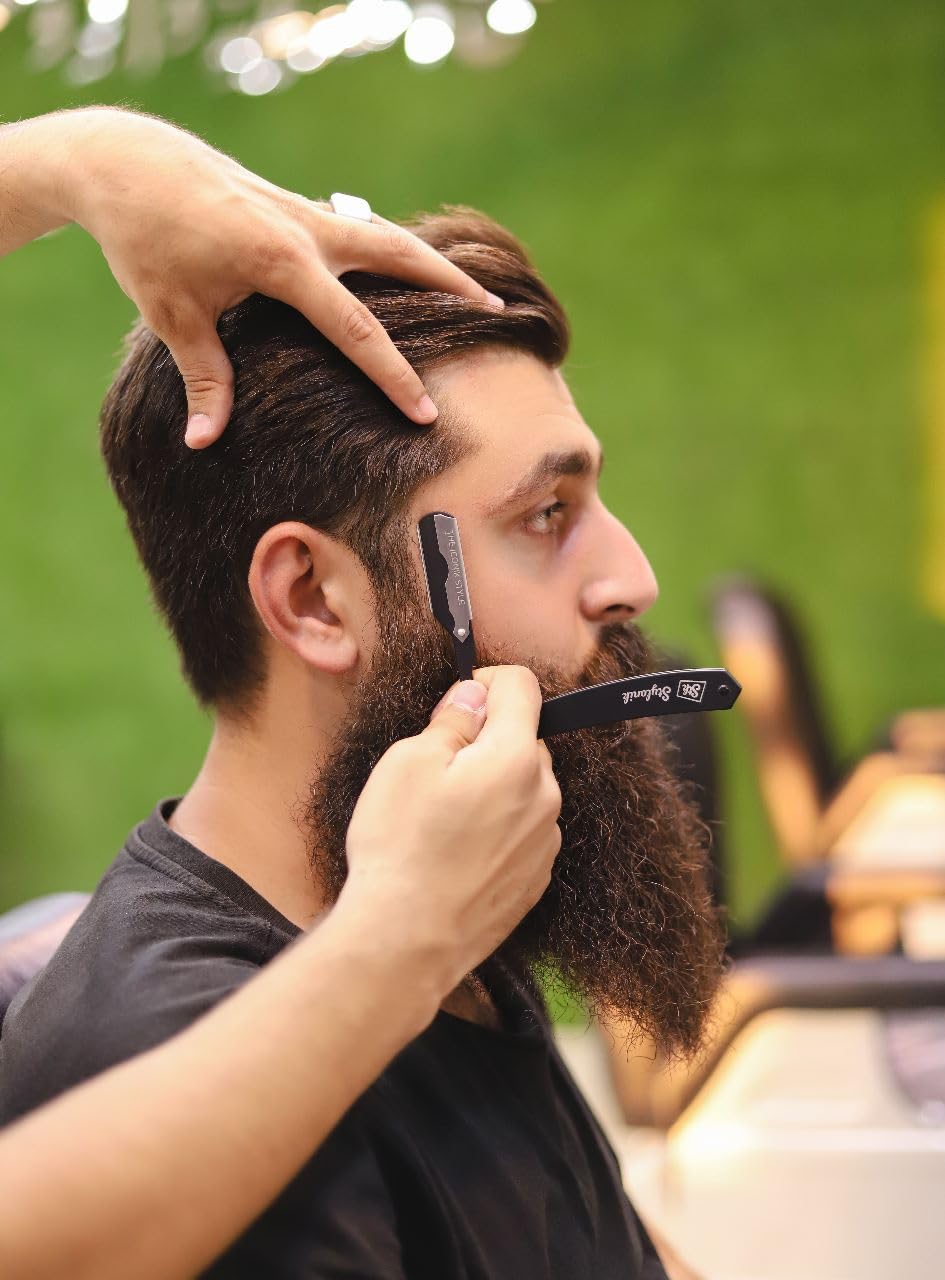 Stylonik Straight Razor for Men, Single Blade Edge Barber Shaving Kit