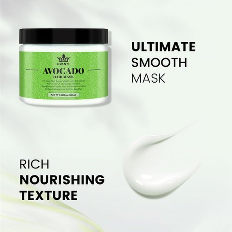 Crownnaturally CNNY Avocado & Collagen Deep Repair Hair Mask - 12 oz, Intensive Moisture Conditioning Treatment for Dry Damaged Hair