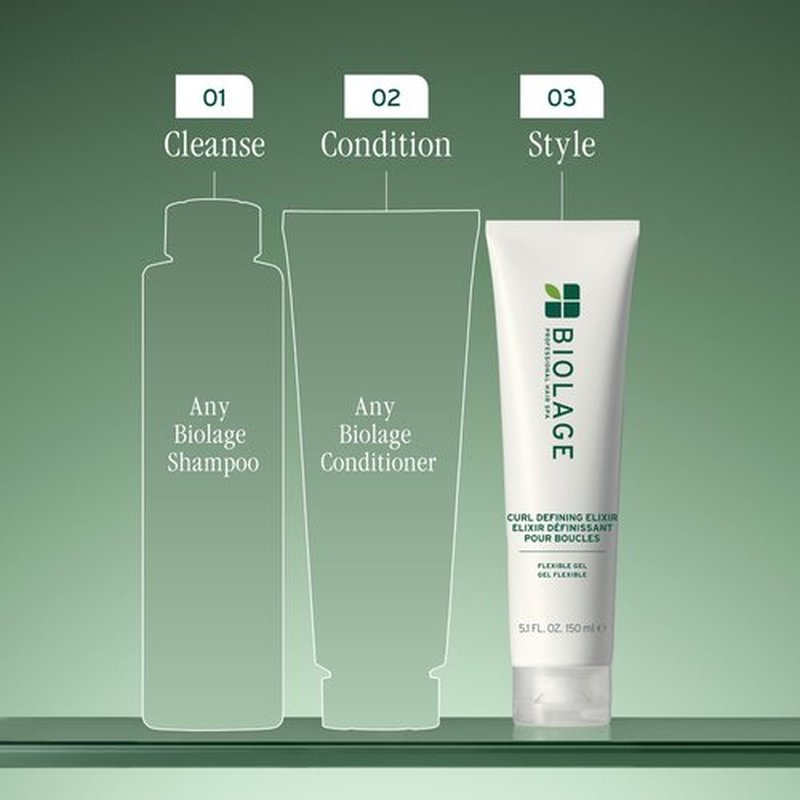 BIOLAGE Curl Defining Elixir - Lasting Curl Control, Anti-Frizz, Shine Enhancing, Natural Movement, Vegan & Paraben-Free, 5 Fl Oz, packaging may vary