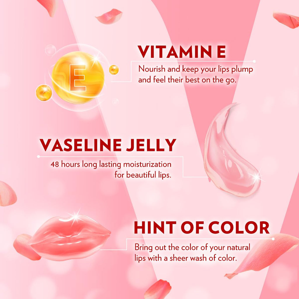 Vaseline Lip Therapy - Rosy Lip Balm for Fast-Acting Nourishment | 3-Pack of 0.16 Oz Each