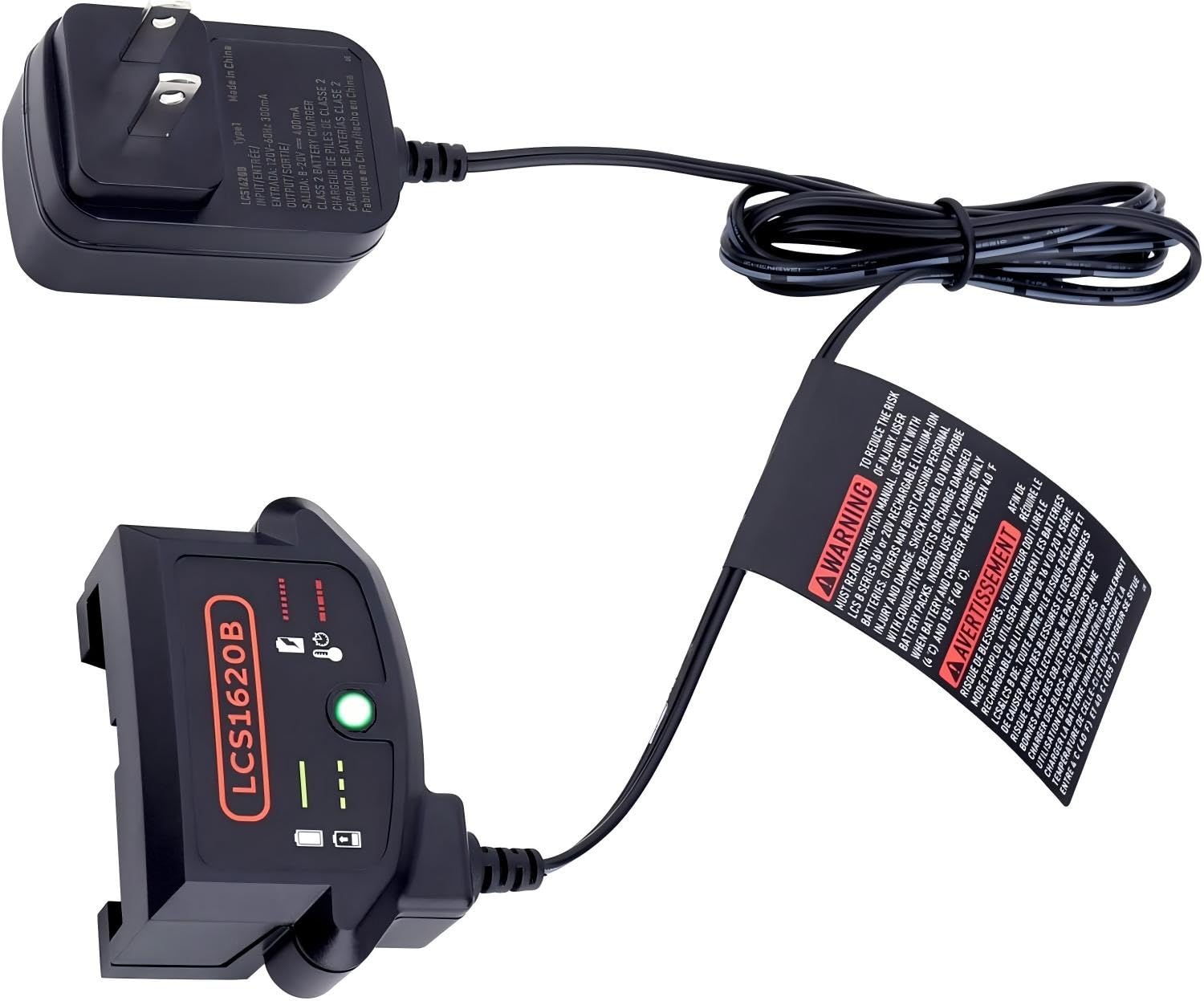 Compatible with Black&Decker 20V Lithium Battery Charger, LCS1620B Charger