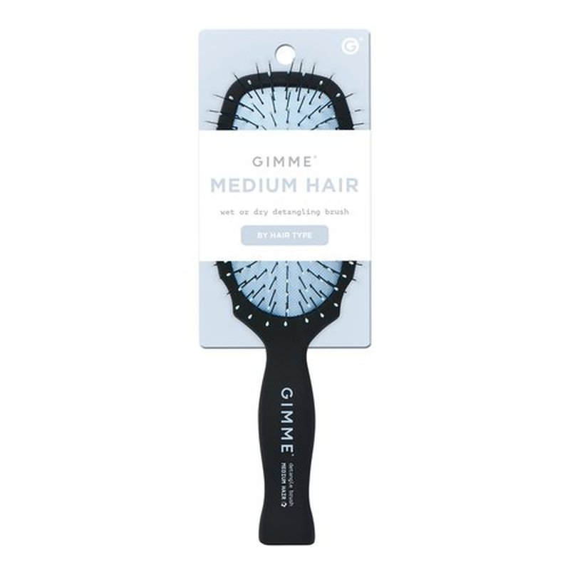 Gimme Beauty Detangling Brush - Curved Paddle Brush for Breakage-Free Detangling - Anti-Static & Frizz - Soft Glide with Ball-Tipped Bristles - Heat-Resistant Styling Tool - Fine Hair