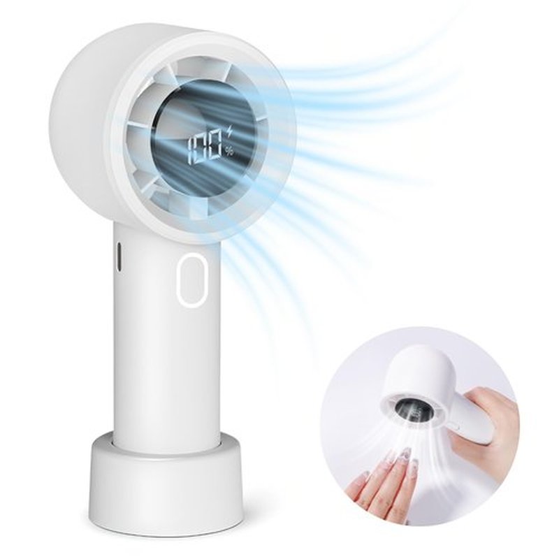 SAVILAND Nail Dryer for Regular Polish: 100 Speed Turbo Wind Fast Nail Dryer Flash Dry Handle Nail Polish Dryer with Smart Display 30dB Quiet Portable Electric Manicure Tool Nail Fan Dryer
