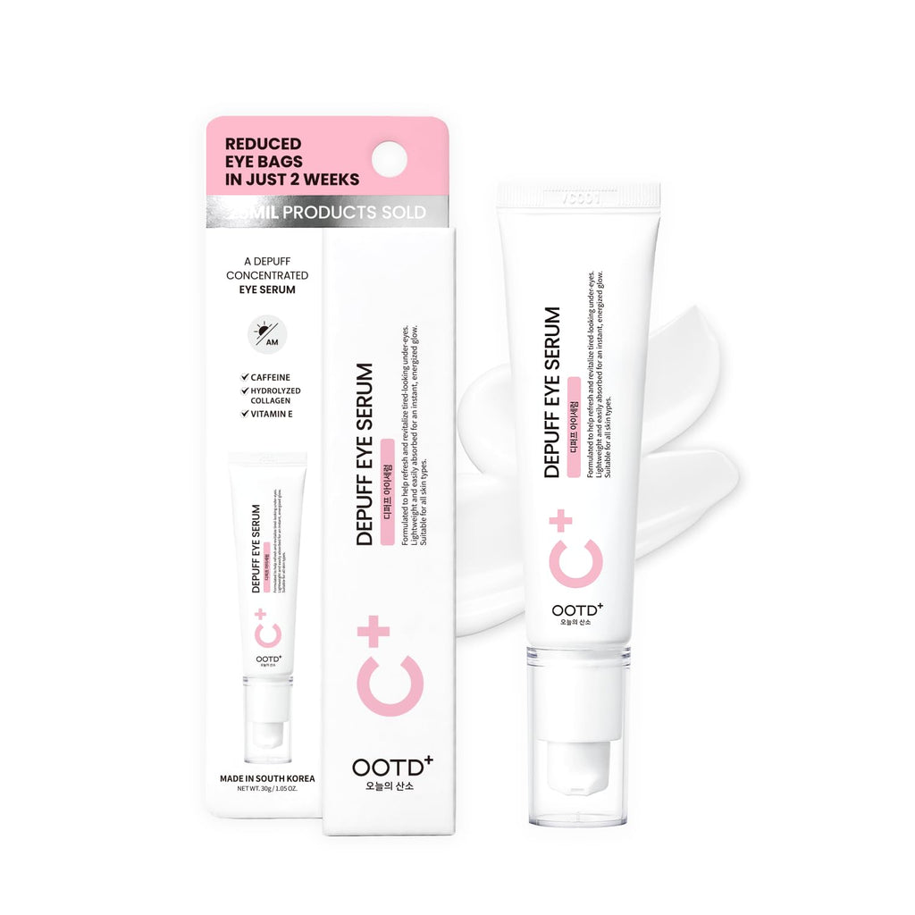 Caffeine Under Eye Cream Serum for Dark Circles, Puffiness and Eye Bags, Firming Treatment for Men & Women with Collagen & Vitamin E, Korean Vegan Facial Serum 30g