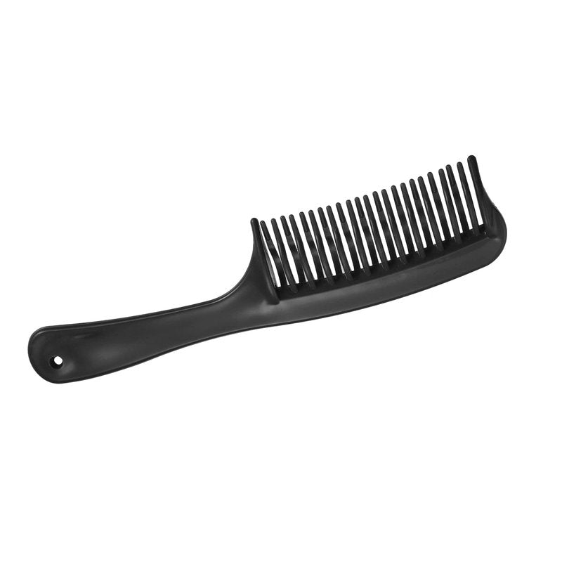 VOCOSTE Detangling Hair Comb, Double Row Tooth Hair Comb Hairdressing Styling Tool for Curly Hair, Black, 7.87"x1.77"